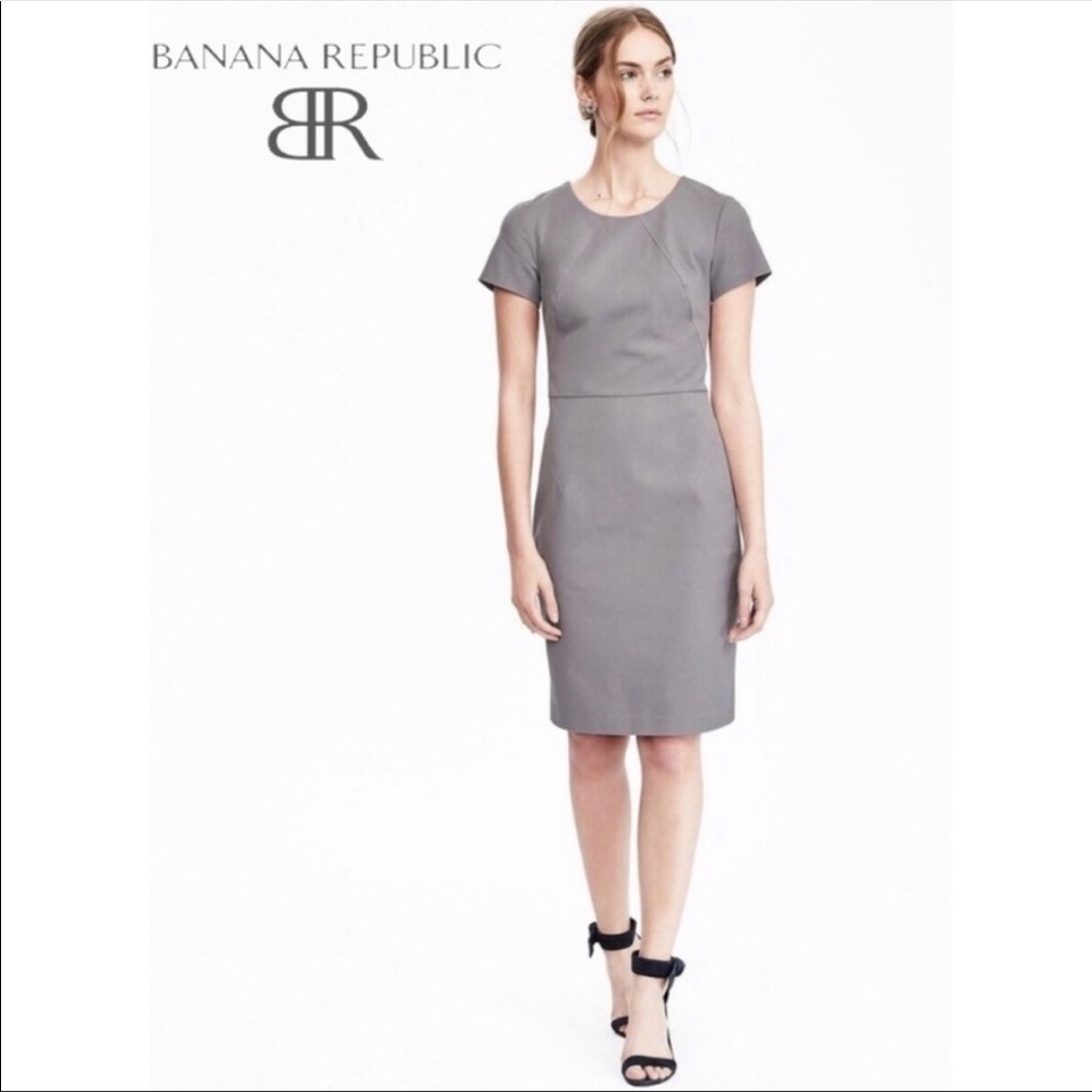 Banana republic Gray Sheath dress size 0